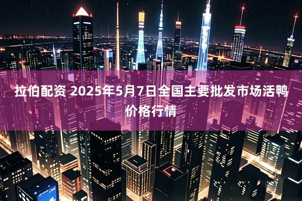 拉伯配资 2025年5月7日全国主要批发市场活鸭价格行情